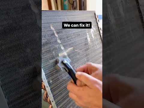 AC Coil Fin Straightening #tips #diy #tools #shorts