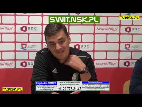 tv.nsk.pl 2019-09-08 3 liga: Świt Nowy Dwór Maz. - Pelikan Łowicz 1:0 (0:0) konferencja po meczu