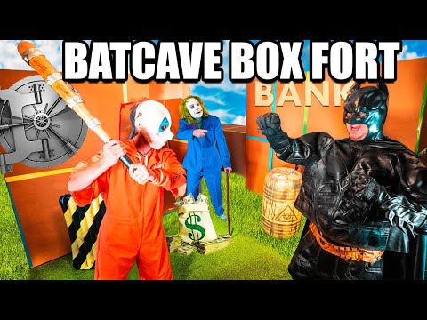 BILLIONAIRE BATMAN BOX FORT VS THE JOKER! STOP THE BANK ROBBER!