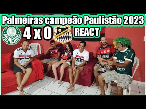 Reações Dos Flamenguistas PALMEIRAS 4X0 ÁGUA SANTA PALMEIRAS Campeão Do Paulistão 2023 FINAL