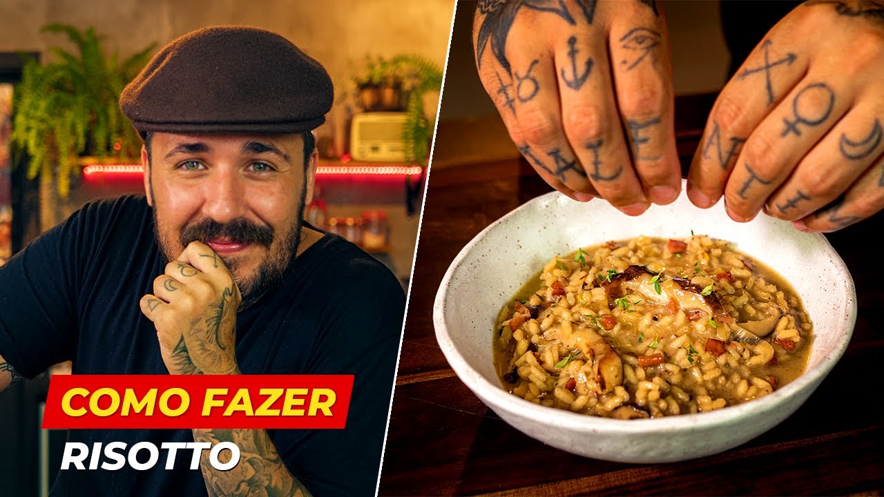 RISOTO DE COGUMELO E BACON | Léo Abreu