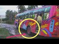 Bus Suspension Damaged After Hitting Pothole Worst Bad Roads In Coimbatore Bus Bumper Damage