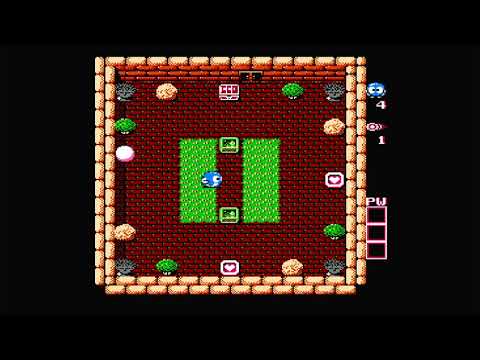 NES  - Adventures of Lolo 2 - Floor 3 (All levels) - Gameplay