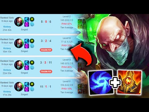 RANK 1 SINGED - I Won 10 Straight Games With This NEW Broken Singed Build!