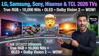 LG, Samsung, Sony, Hisense, & TCL 2026 TVs: True RGB, 10,000