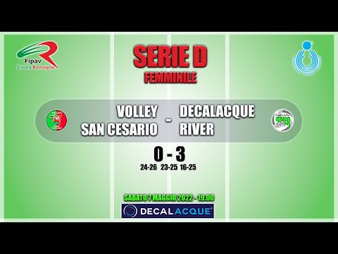 Playoff serie D: VOLLEY SAN CESARIO MO - DECALACQUE RIVER PC