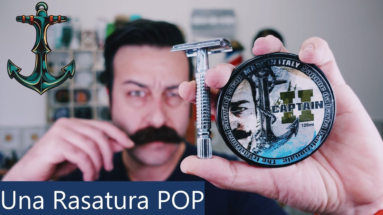Pop Razor - Captain II Shaving Soap  - Gillette Platinum -Auguri Roma