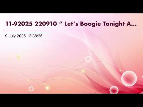 11-92025 220910 “ Let’s Boogie Tonight Again again “ on Grand Piano CFX Yamaha