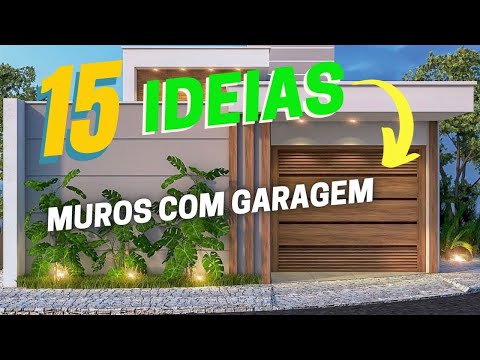 15 MODELOS DE FACHADA MURO COM GARAGEM #IDEIASDEMURO; #FACHADASCOMGARAGE #FACHADA#fachadademuro (2)