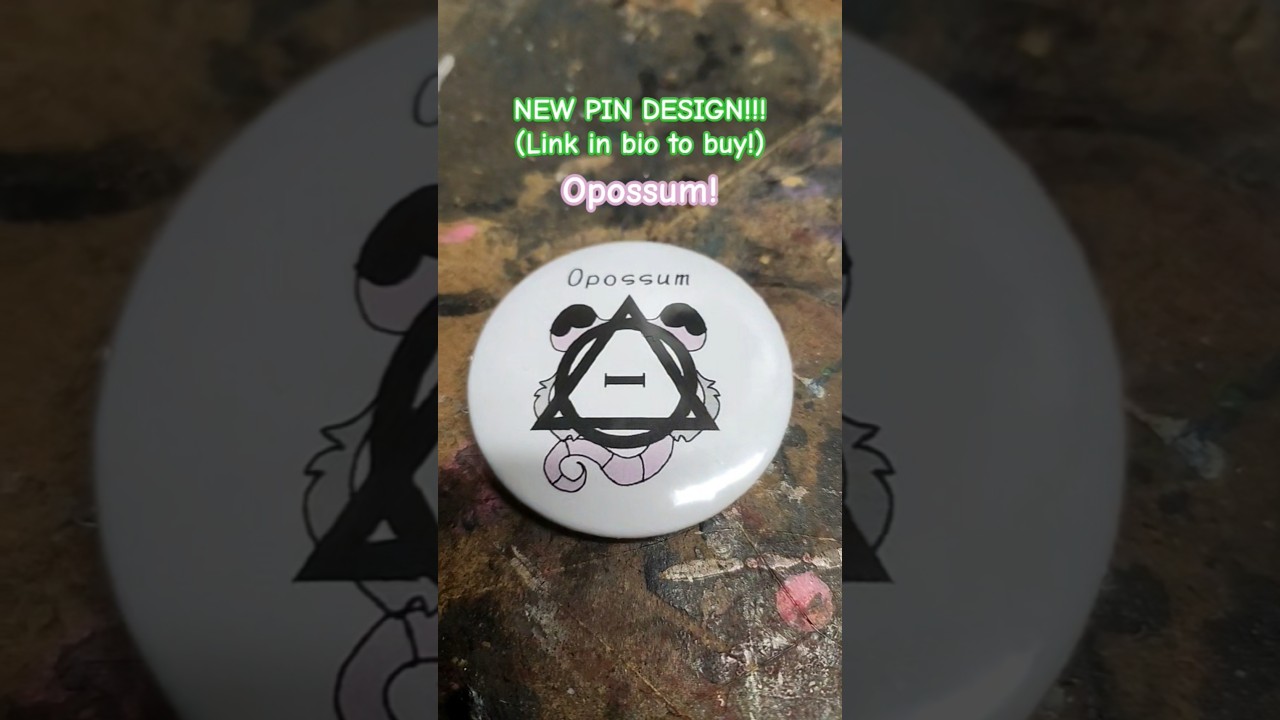 opossum therian pin! #furry #therian #otherkin #alterhuman #therianthropy