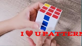 I Love You ( I ❤️ U ) Pattern on 3x3 Rubik&#39;s Cube Slow tutorial