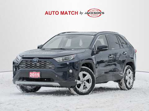2019 Toyota RAV4 AWD Hybrid Limited in Blue for sale at Jackson's Toyota in Barrie, ON