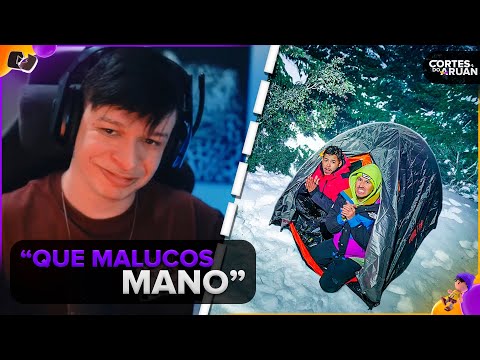 ARUAN REAGE: ACAMPEI COM O RENATO NO ALTO DA MONTANHA DE NEVE (RENAN FIORINI) - Cortes do Aruan