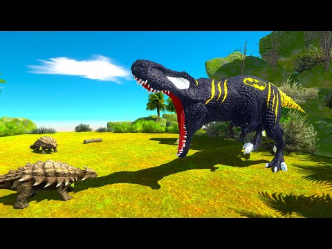 BATMAN T-REX SURPRISE ATTACK FROM CAVE - Animal Revolt Battle Simulator ARBS