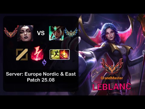 LeBlanc Mid vs Karma - EUNE GrandMaster - Patch 25.08