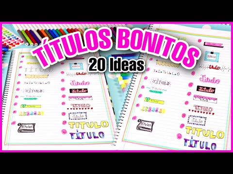20 TITULOS BONITOS Y FACILES PARA TUS APUNTES SIN LETTERING | NatyGloss