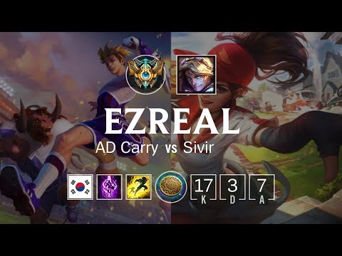 Ezreal ADC vs Sivir - KR Challenger Patch 8.22