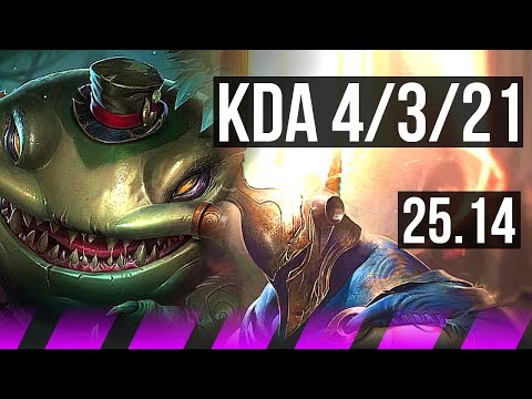 TAHM KENCH & Sivir vs PANTHEON & Ziggs (SUP) | 4/3/21 | KR Diamond | 25.14