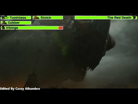 How to Train Your Dragon (2025) Final Battle with healthbars 1/2