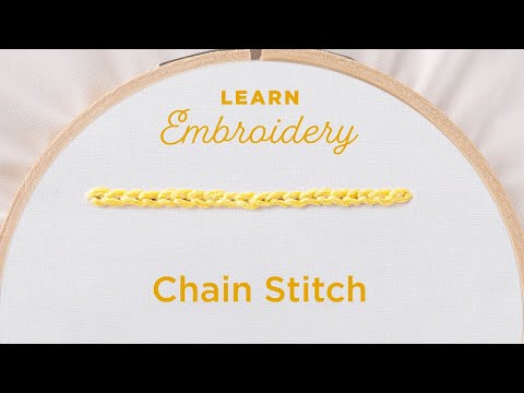 Embroidery 101:  How to Embroider a Chain Stitch