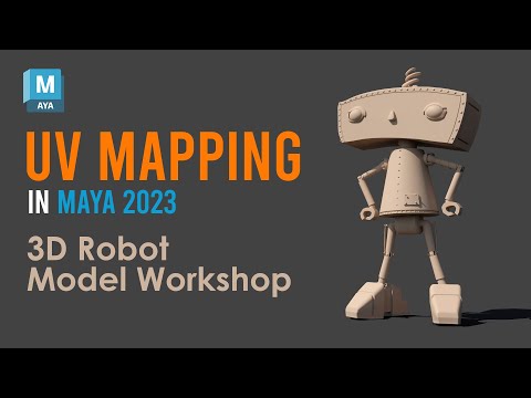 Maya 2023 Tutorial UV Unwrapping in Maya 3D Robot Model pt 1
