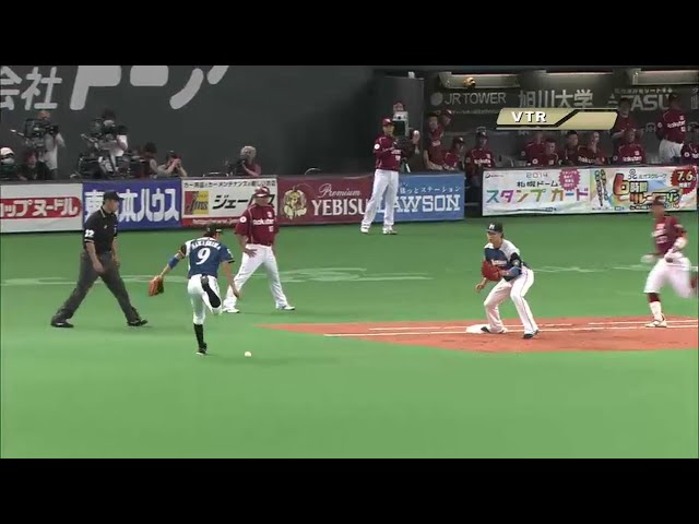 2回表 ファイターズ2塁手・中島卓が痛恨エラー…ピンチを広げる!! 2014/6/27 F-E