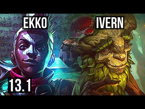 EKKO vs IVERN (JNG) | 8/1/9, 2.7M mastery, 2600+ games, Dominating | KR Master | 13.1
