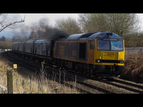 GBRf Class 60 No. 60021 on 6E09 Liverpool Biomass Terminal - Drax Aes @ Moss Lane on 24.3.20 - HD