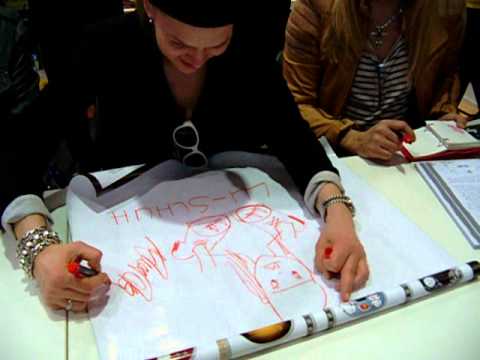 SILLY Anna Loos zeichnet ein Bild Autogrammstunde auf der Leipziger Buchmesse 17.03.2012