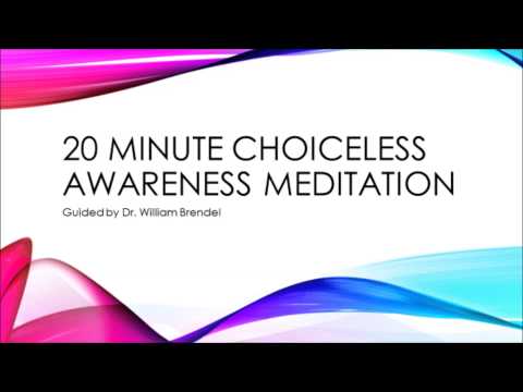 20m Guided Choiceless Awareness Meditation with Dr William Brendel
