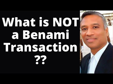 What is NOT a Benami Transaction??