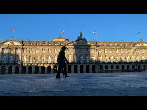 Proxeccion da luz do mencer sobre Pazo de Raxoi