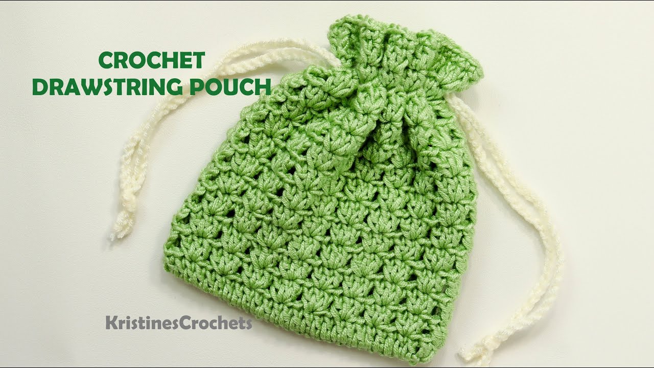 Crochet Drawstring Pouch Tutorial - Easy Pattern