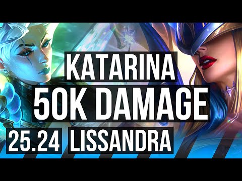 KATARINA vs LISSANDRA (MID) | Good KDA: 26/1/5, 50K damage | KR Master | 25.24