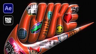 How To Animate 3D Inflated Logo With Stickers in After Effects!