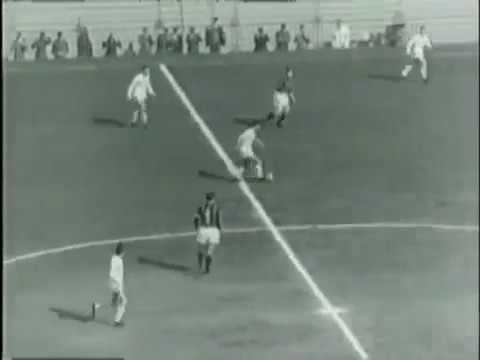 ECC 1955-56. Semi-finals. AC Milan - Real Madrid. Highlights.