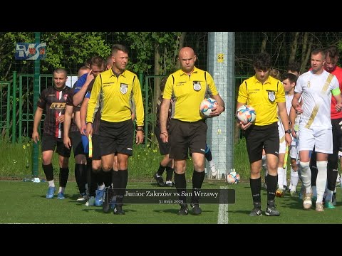 JUNIOR ZAKRZÓW - SAN WRZAWY 1:3 (1:2) - FRAGMENTY MECZU I KOMENTARZE