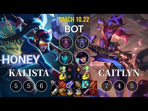 SHG Honey Kalista vs Caitlyn Bot - KR Patch 10.22