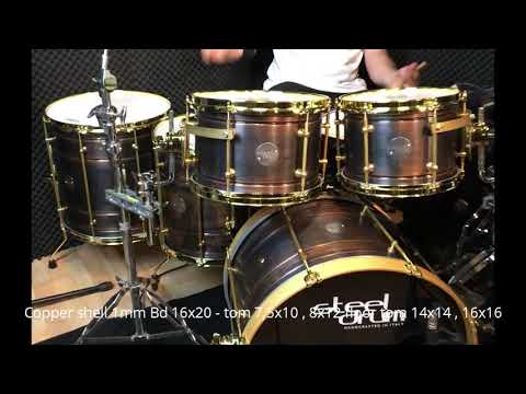 Steeldrum Copper drumset - Test