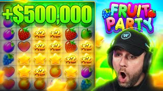 This ONE SPIN PAID $500,000 on FRUIT PARTY, so we did a BONUS HUNT!! (Highlights)