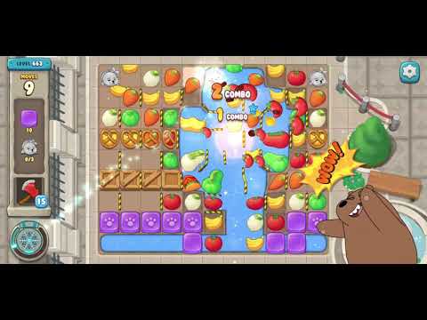 We Bare Bears Match3 Repairs Level 663 - No Boosters