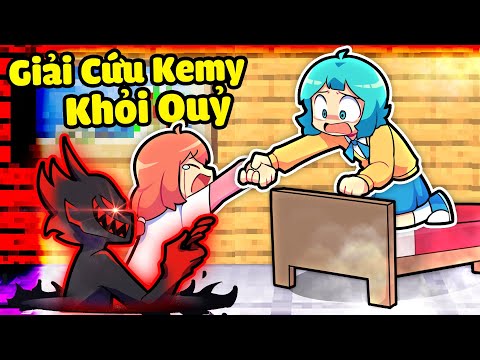 YUMMIE HIHA GIẢI CỨU KEMY KHỎI QUỶ BẮT CÓC VÀO 3H SÁNG TRONG MINECRAFT😱👹