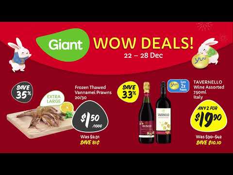 Giant Vannamei Prawns & Tavernello Wine WOW Deals