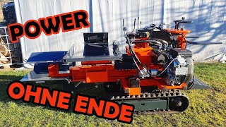 Weltneuheit Schichtholzspalter auf Raupenfahrwerk - Rima LS37Pro - Die Montage ist beendet