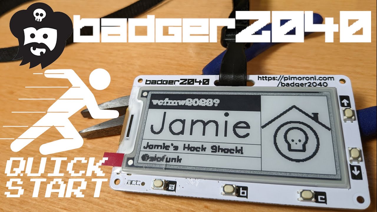 Pimoroni Badger 2040 Quick Start! Customizing the badge app settings.