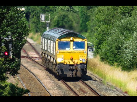 Freightliner Class 66 No's. 66619 & 66602 & 66610 & 66603 & 66620 on 0K98 on 17.07.21 - HD