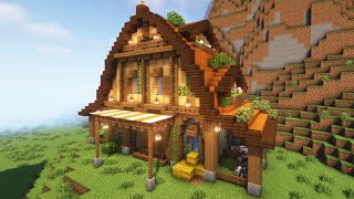 Minecraft | How to build Medieval Barn House | Tutorial