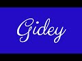 ✎ Gidey ✎ English Cursive Handwriting Tutorial