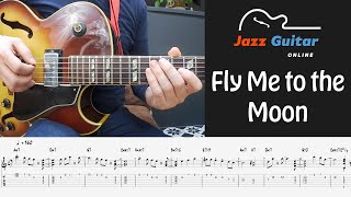 Fly Me to the Moon – Beautiful Melody and Easy Jazz Guitar Solo Arrangement (with Tabs)