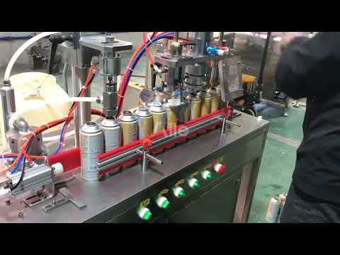 AILE Air Freshener Insecticide Aerosol Spray Semi Automatic 4 in 1 Aerosol Filling Machine To EU